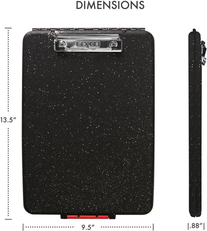 Dexas Slimcase Storage Clipboard, Black