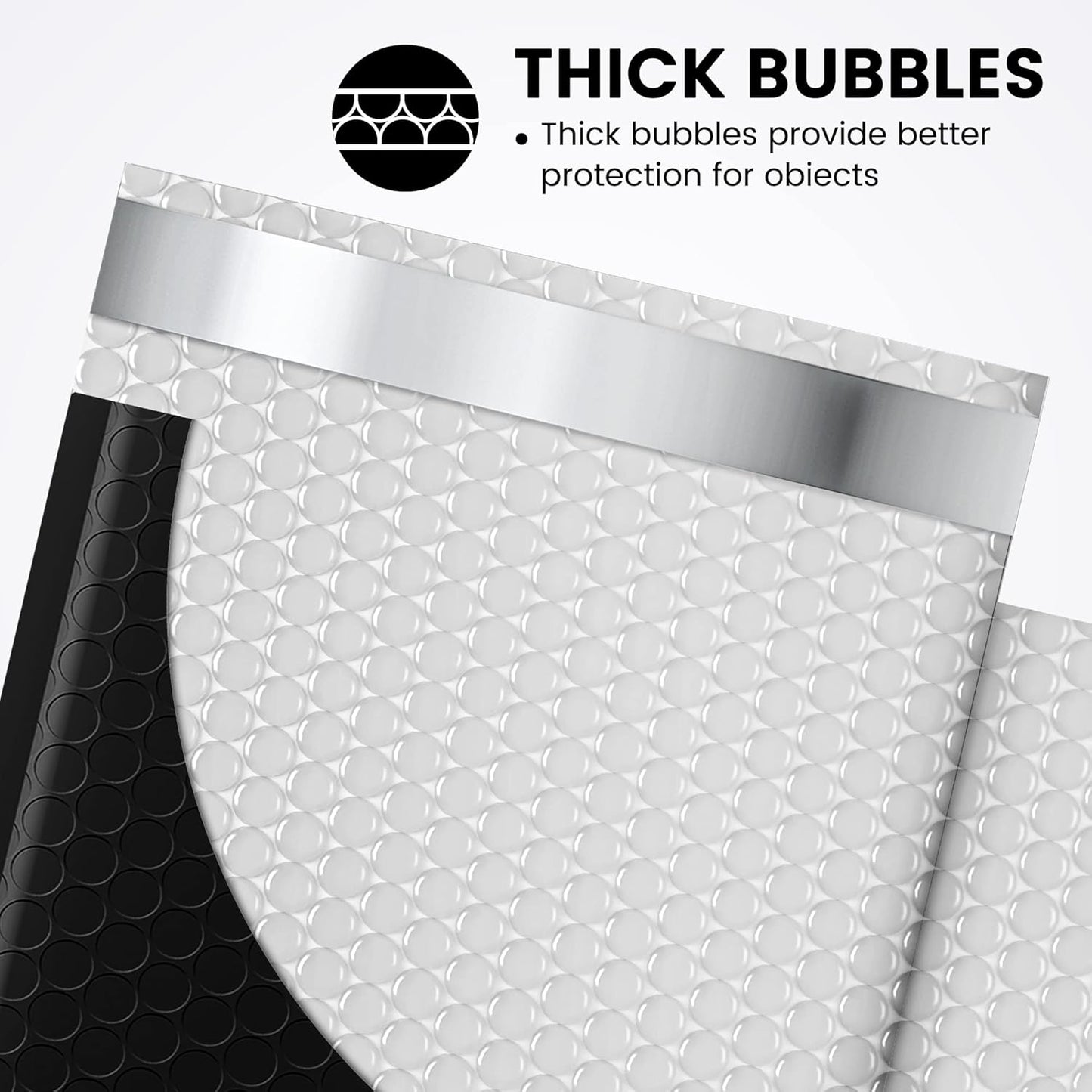 Fuxury Bubble Mailer 6x10" 100 Pack White Bubble Mailers Usable Size 6x9" Self Seal Padded Mailing Envelopes Opaque Bubble Padded Mailer for Small Business Mailing Jewelry Makeup Small Items