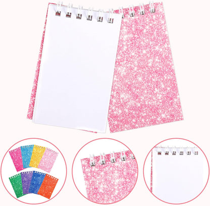 Hooqict 24 Pack Small Pocket Notebook Mini Notebooks Bulk Small Spiral Notepads with 8 Colors, Memo Note Pads for Kids, Work, Office, School, 3.9 x 2.4 Inches