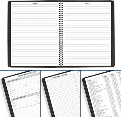 AT-A-GLANCE Planner 2026-2027 Weekly Academic 14-Month July-August, Quarter-Hourly Appointment Book, 8-1/4" x 11", Black (7095705)