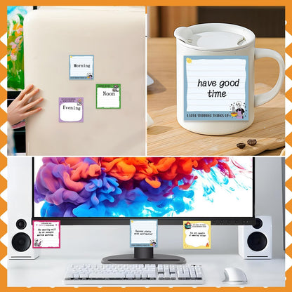 Inspirational Sticky Notes Gifts - 9 Pack Funny Positive Quotes Notepads 3x3 Inches, Fun Motivational Self-Adhesive Memo Pads Office Study Supplies for Friends Coworkers (450 Sheets)