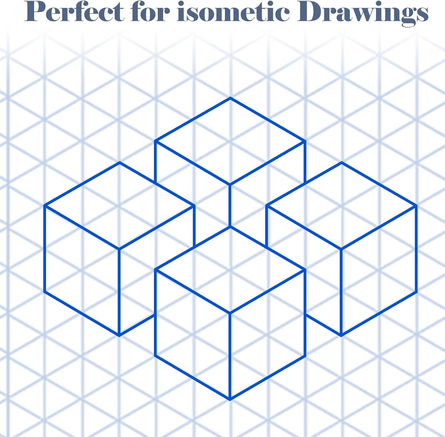 MotiMind 50 Sheets 8.5" x 11" Isometric Graph Paper Pad Isometric Paper Drafting and Graph Pads for 3D Designs Architecture Landscaping Engineering Drafting