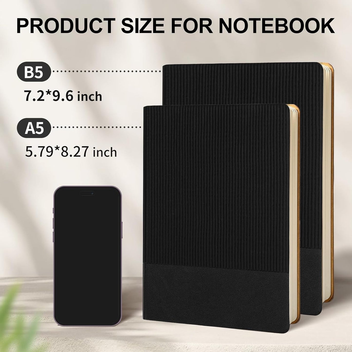 Lined Journal Notebook for Work College Ruled Note Book 5.79"x8.27"A5 PU Leather Daily Journaling 216 Pages for Women Men Writing Home School Supplies Business (Dark Green)