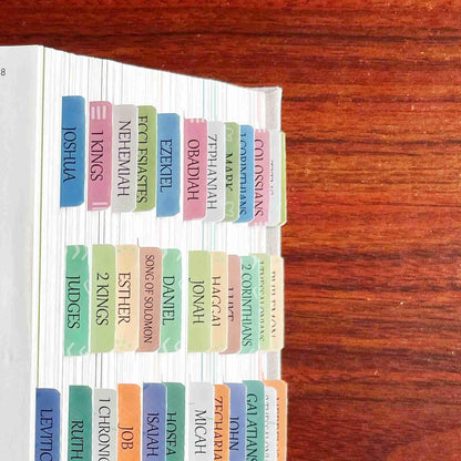 Thinkor- Repositionable Bible Tabs, 66 Pink Theme Laminated Tabs for Women, Thinkor for Study Bible