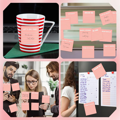 Yinder 48 Pcs Inspirational Sticky Notes Cute Motivational Sticky Notes Pad End of Year Employee Appreciation Gifts Bulk for Teacher Nurse Coworkers Office Supplies 3 x 3'' (Thank You,Dark Color)