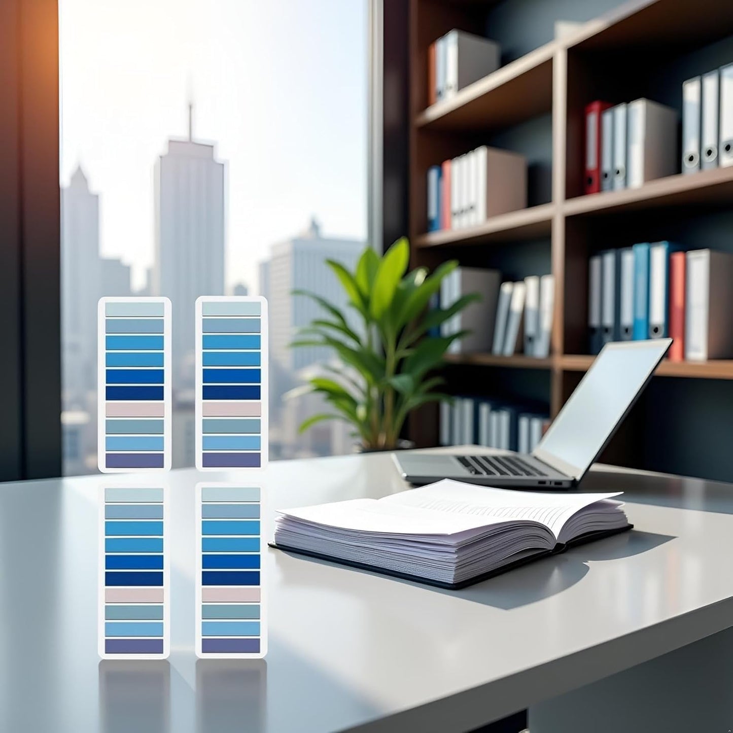 800 Pcs Blue Sticky Index Tabs, Page Markers Notes Tabs Writable and Repositionable Book Flags Tabs Strip Index Tabs Self-Stick Note Pads for Page Marking Classify File