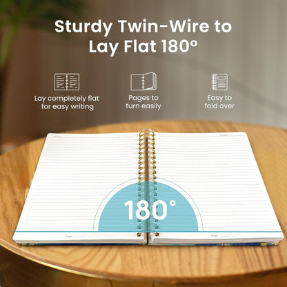Lined Spiral Notebook Journal for Work, 300 Pages Thick B5 (7.1"x10") College Ruled Journal for Women & Writing, Hardcover Notebook for Note Taking, Perfect for Office Home School Supplies, Purple