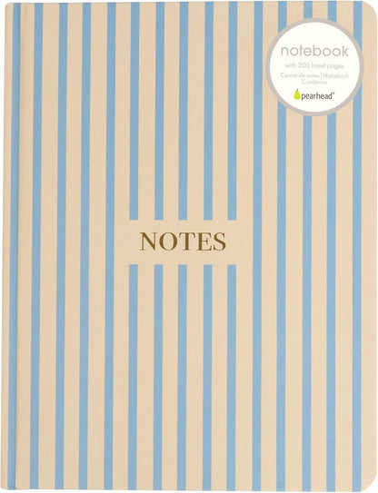 Pearhead Blue Matchbook Hardcover Journal, 6x8 College-Ruled Lined Notebook, 200 Pages, Trendy Writing Journal for Work, School & Everyday Notes