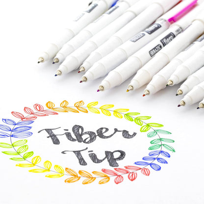 BAZIC Products Fiero Fiber Tip Pen, Fineliner Pens 0.4mm Blue Color Extra Fine Point, Writing Drawing for Graphic Office School (4/Pack), 1-Pack