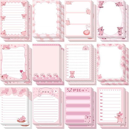 Gilprop 24 Pack Cat Sticky Notes Gift 3x4 Inch Cute Self Stick Notepads Adhesive Cartoon Cat Memo Pad Fun Kawaii Animal Sticky Notes for Teacher Women Valentines Office Home Christmas Pet Lover Gift