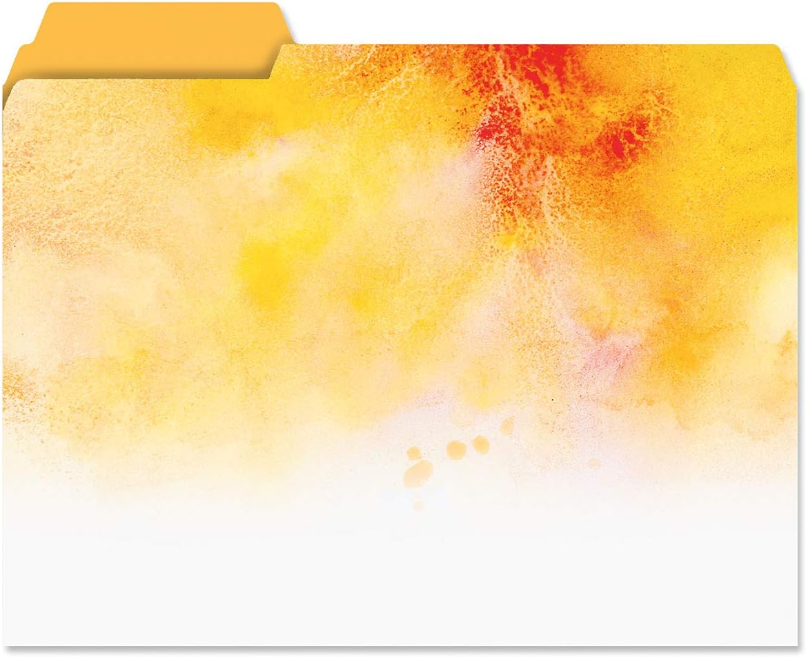 Current Floral Fun File Folders Value Pack - Bulk Set of 24, 6 Pretty Decorative Designs, 1/3 Cut Tabs, Heavy-Duty Paper Stock, Office Supplies for Home & Work, 9-½” x 11-¾” Letter Size