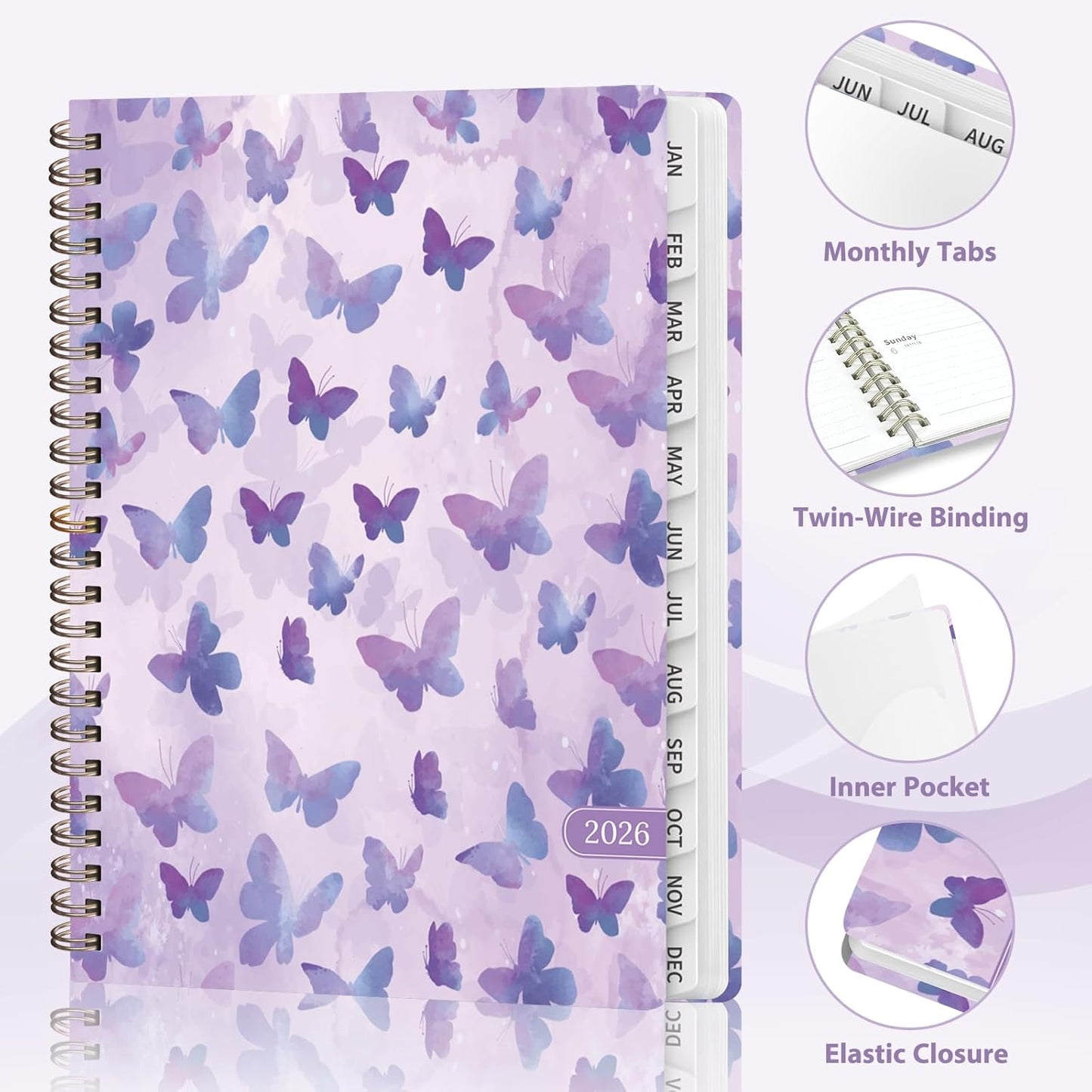 Planner 2026-2027, Weekly and Monthly Academic Year Calendar Planner, July 2026 - June 2027, Daily Agenda Book for Office School Supplies, A5(6.3'' x 8.5'')