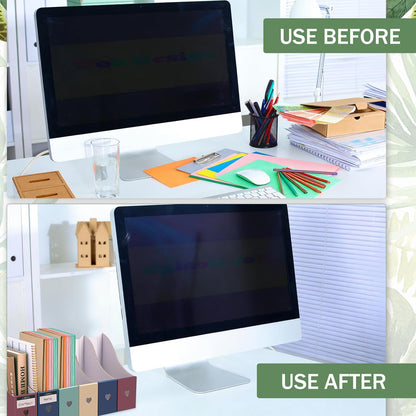 24 Floral Cardboard Magazine Holders Set, File Folders Organizer Decorative 10.23x10.63 Inch with 48 Printable Labels Storage Boxes for Home Office School Desk Classroom
