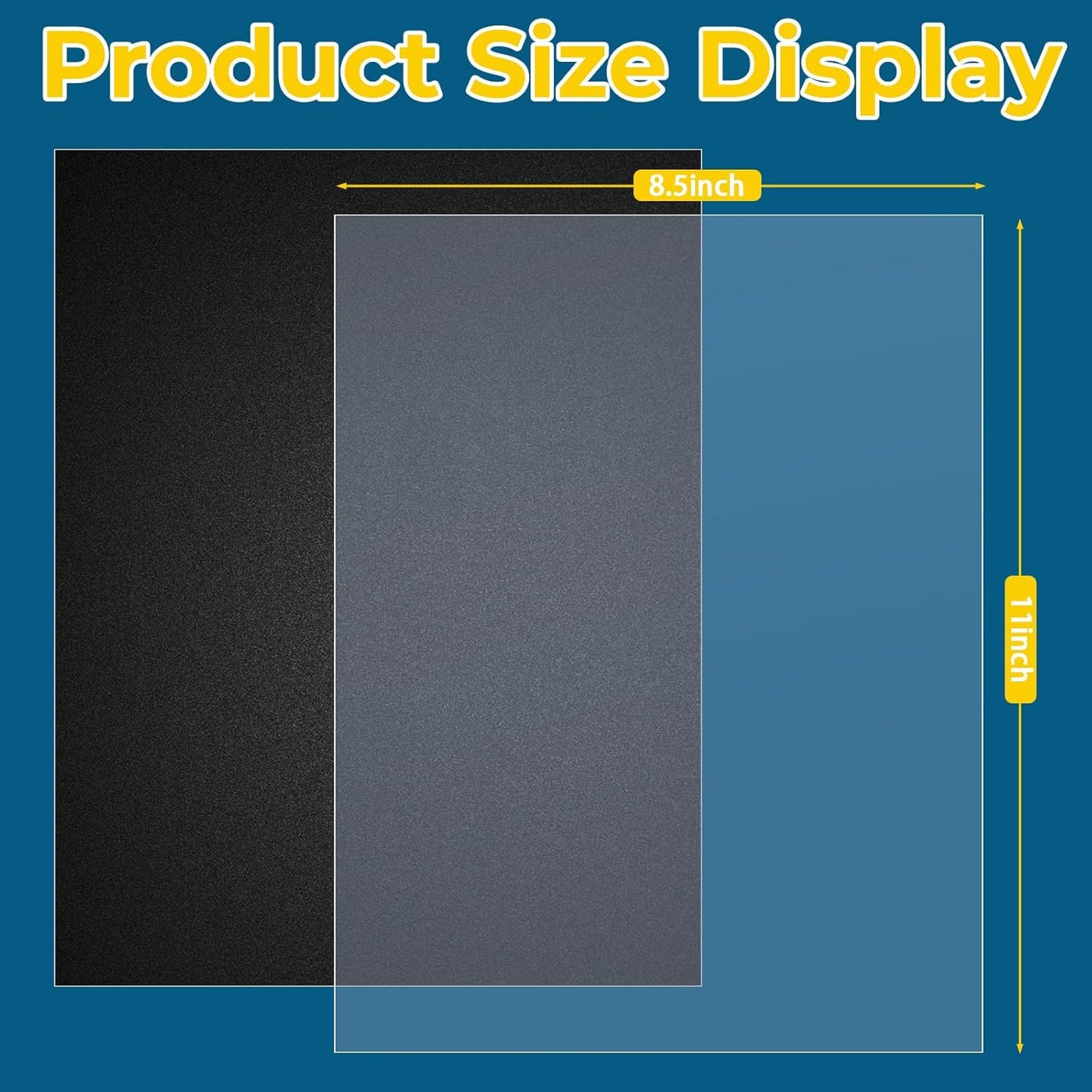 24 Pcs Binding Covers and Backs Set, 8.5x11 Inch, Letter Size 12 Pcs 8mil Clear PVC, 12 Pcs 12mil Sand Plastic Texture