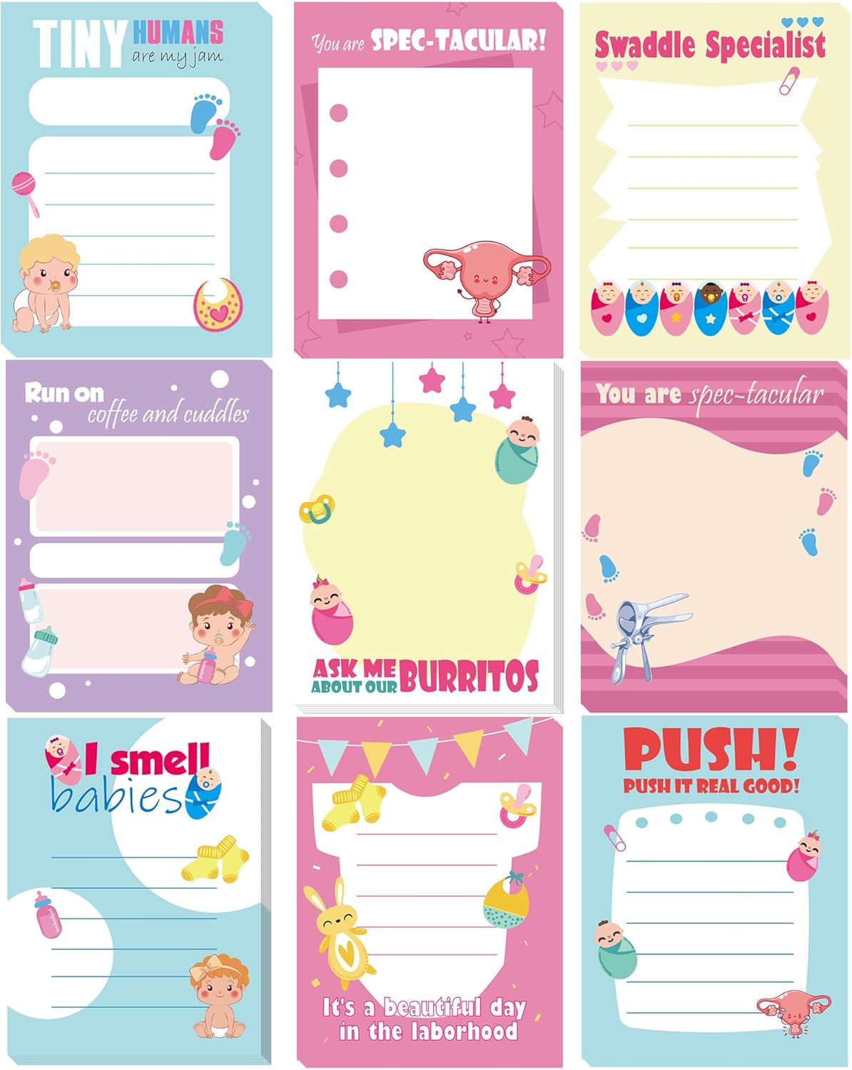 Dumpster Fire Sticky Notes 9 Pack, Funny Dumpster Fire Notepads for Work Stress Relief, Cute Self-Stick Memo Note Pads for Office, Humorous Gifts for Coworkers Students School Office Supplies 3×3 Inch