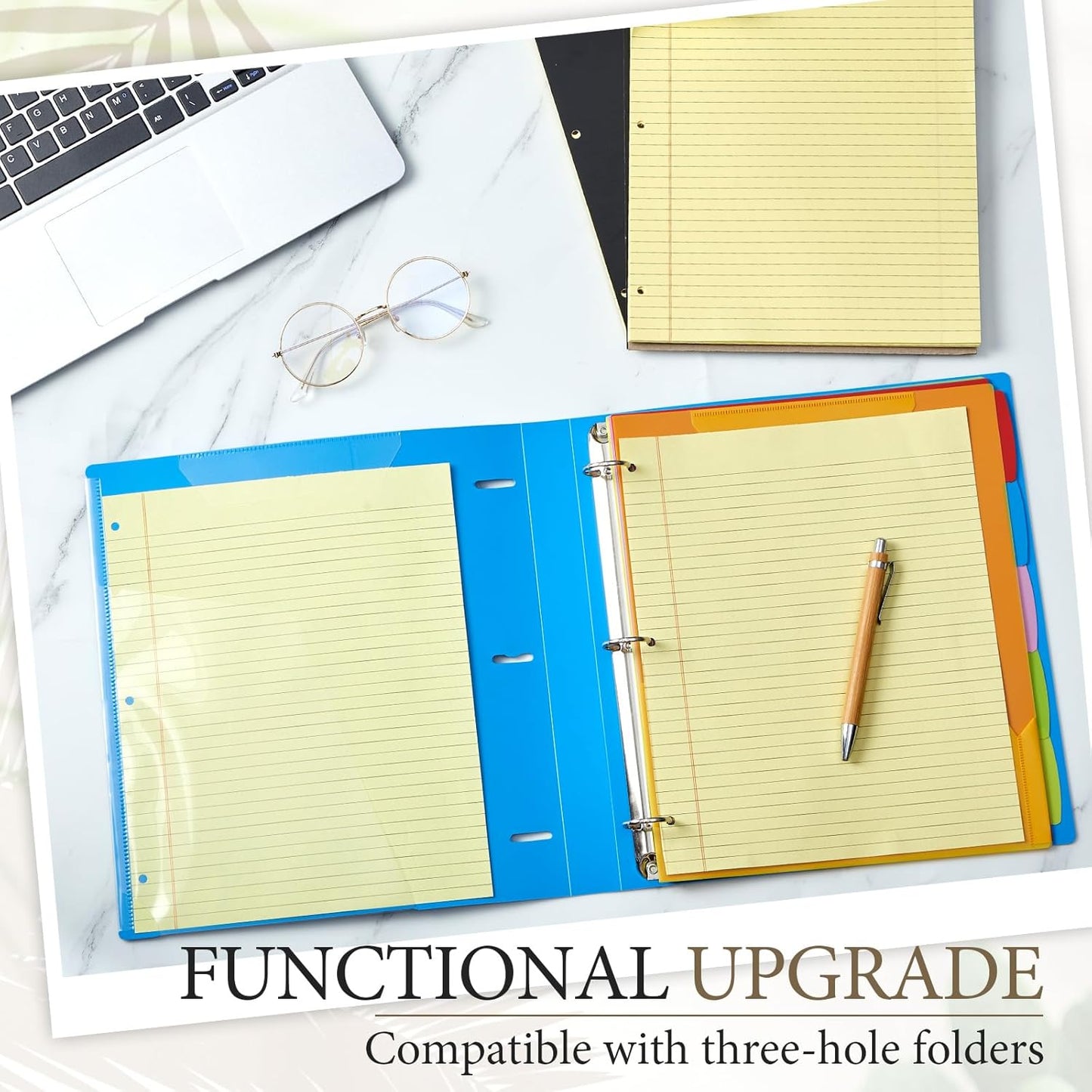 MotiMind 10 Pack 8.5" x 11" Top Spiral Notebook with 3 Hole Punched Morandi Colors Legal Pads College Ruled Notepad 50 Sheets Hard Cardboard Paper Wirebound Notepad for Office School Business