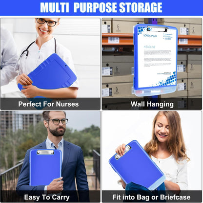 Red Plastic Clipboard with Storage,TFDLCG zm High Capacity Clip Boards 8.5x11,A4 Binder Nursing Clipboard Folder Heavy Duty for Women Teachers Work,School Office