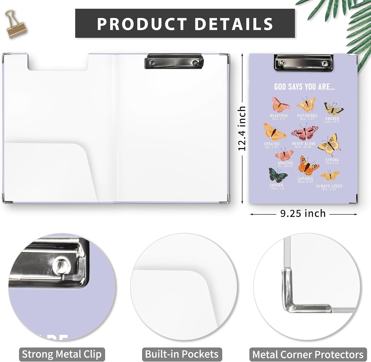 Dog Animal Clipboard Folio with Storage, Cute Dogs Decorative Clipboard Folder, Puppy Dog Clipboards for Women Kids, Life is Better with Dogs Gifts Office School Supplies, 12.4x9.2In