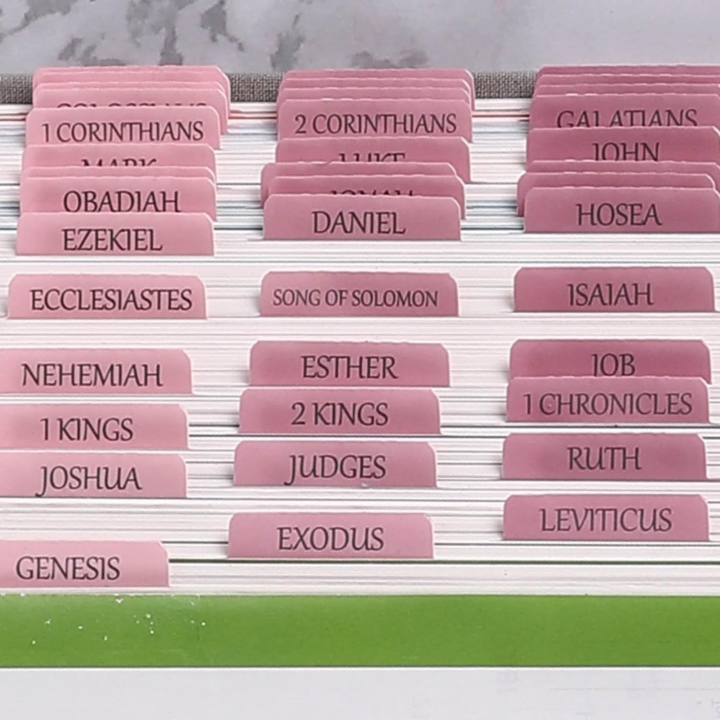 Thinkor- Repositionable Bible Tabs, 66 Pink Theme Laminated Tabs for Women, Thinkor for Study Bible