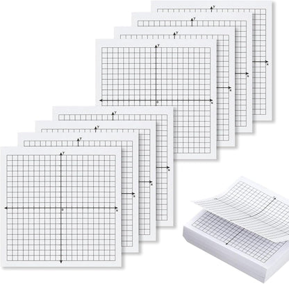 8 Pads Graph Sticky Notes,Mini Graph Paper Sticky Notes,3 X 3 Inch Grid Paper,Math,Four Quadrant Pad,Graphing,Coordinate Plane Sticky Note for Office School Math Supplies