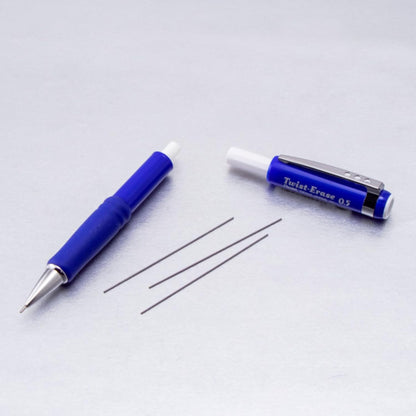 Pentel Twist Erase III Premium Mechanical Pencil 0.5mm 4 pack Assorted Barrels (1 each Black, Blue, Green, Violet)
