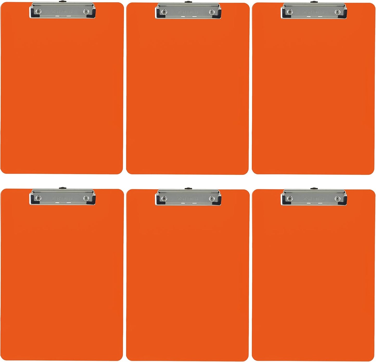 Trade Quest Plastic Clipboard Opaque Color Letter Size Low Profile Clip (Pack of 6) (Black)