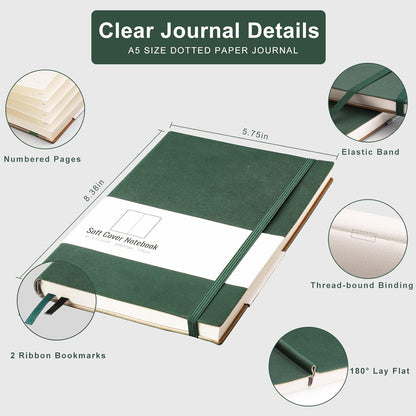AHGXG Graph Paper Notebook 2 Pack - A5 Grid Paper Notebook/Journal Hardcover with 384 Pages, 120gsm Thick Graph Paper, Grid Paper for Math & Science Students 5.75'' × 8.38''