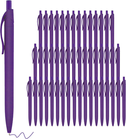 deegtran Pens Bulk, 50 Pack No Bleed Click Pens, Wholesale Retractable Ballpoint Pens, Pen Medium Point, Smooth Ink Pen, 1.0MM Blue Ink
