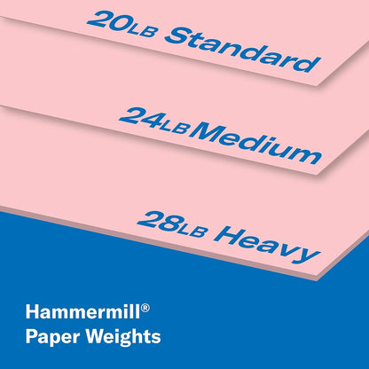 Hammermill Colored Paper, 24 lb Blue Printer Paper, 8.5 x 11 - Made in the USA, Pastel Paper, 103671R-1 Ream (500 Sheets)