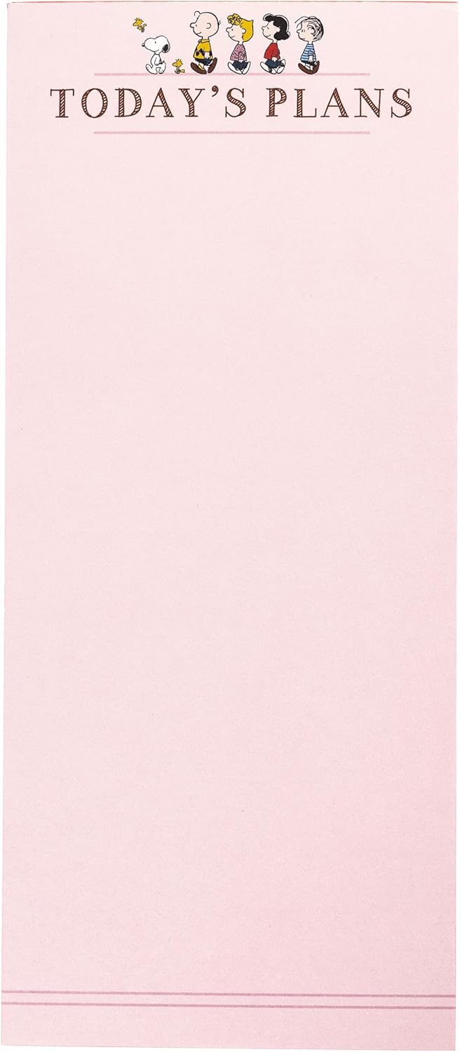 Graphique Magnetic Notepad - Peanuts Gang Grocery and Shopping List - Fun Decorative To-Do List - Perfect House Warming Gifts - 100 Tear off Sheets (4" x 9.25" x .5")