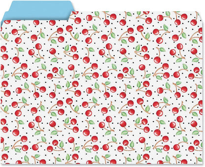 Current Floral Fun File Folders Value Pack - Bulk Set of 24, 6 Pretty Decorative Designs, 1/3 Cut Tabs, Heavy-Duty Paper Stock, Office Supplies for Home & Work, 9-½” x 11-¾” Letter Size
