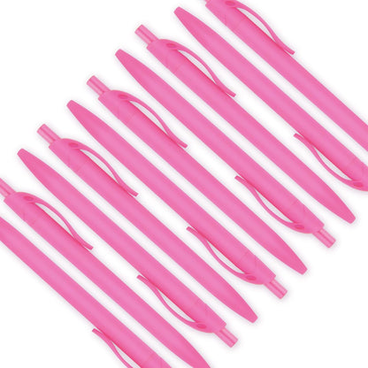 Deegtran 100 Pack No Bleed Black Barrel Click Pens, Wholesale Retractable Ballpoint, Medium Point, Smooth Ink, 1.0MM Black Ink