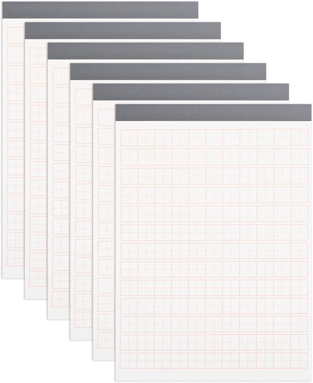 M&G 7x10 Note Pads, 6 Pack B5 Legal Pads 70 Sheets Notepads Writing Pad Graph Grid Chinese Memo Paper Tablet Kraft Cover for Work Writing Note Taking Chinese