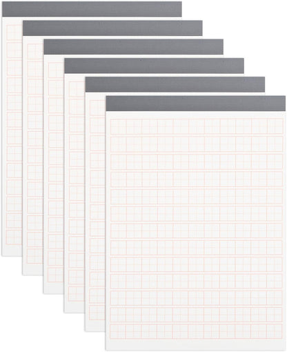 M&G 7x10 Note Pads, 6 Pack B5 Legal Pads 70 Sheets Notepads Writing Pad Graph Grid Chinese Memo Paper Tablet Kraft Cover for Work Writing Note Taking Chinese