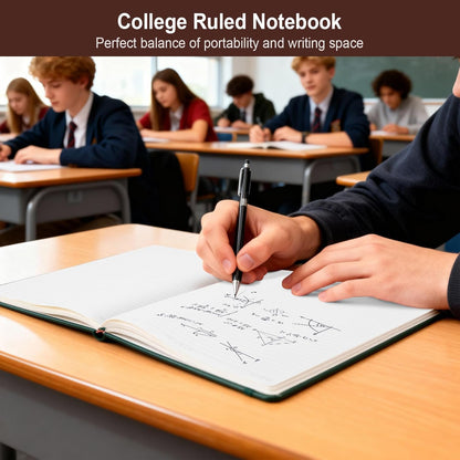 Vivin B5 College Ruled Notebook for Work,6.9"x9.8" Leather Hardcover Journal,192 Pages Professional Lined Notebook for Office & Business