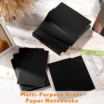 Mimorou 100 Pcs Journals Notebooks Bulk - Kraft Softcover A5 Small Notebooks 5.5 Inch x 8.3 Inch Notepads with 60 Page 30 Sheet for Writing Sketch Travel Office Supplies(Navy Blue,Lined)