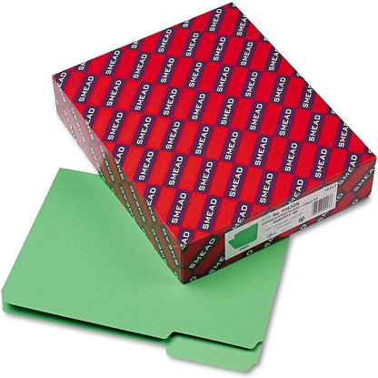 Smead Interior File Folder, 1/3-Cut Tab, Letter Size, Aqua, 100 per Box, Expandable File Folders for Filing Cabinet