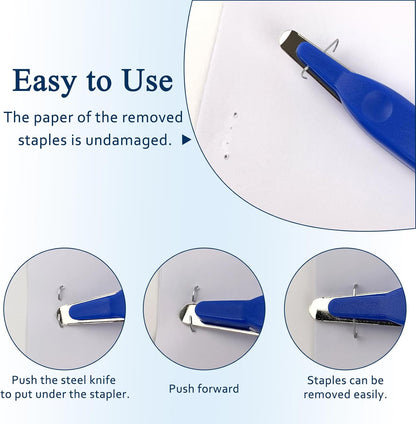 Professional Staple Remover Tool, Magnetic Tip Design Facilitates Collection of Staples, Staple Remover Stick for Home, School, and Office, Purple
