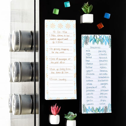 Juvale 6-Pack Magnetic Grocery List Pad for Fridge- Cute Shopping List Paper Note Pads for Refrigerator, To-Do Memos (6 Fruit Designs, 60 Sheets Each)