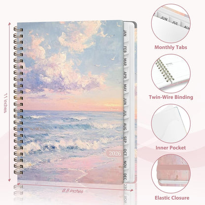 Planner 2026-2027, Weekly and Monthly Academic Year Calendar Planner, July 2026 - June 2027, Daily Agenda Book for Office School Supplies, A5(6.3'' x 8.5'')