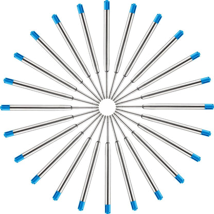DunBong Pen Refills, Black Ink Refill Pack of 5, Replaceable Ballpoint Pen Refills, Medium Point Metal Refill (Black)