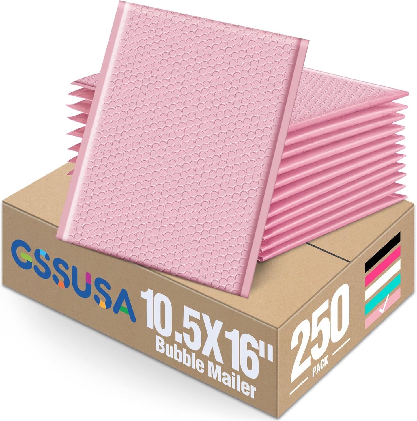 GSSUSA Black Bubble Mailers 4x8 Inches 50 Pack, Usable Size 4X7" Bubble Envelopes for Small Business, Padded Envelope, Shipping Mailers, Packaging Bags, Mailing Envelopes, Shipping Supplies