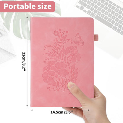 Thboxes 80 Sheets Lined Journal Notebook, 5.7" X 8.3" Hardcover Executive Notebook for Student Worker Women Men, Notepads Journals for Writing Travel & Organization, Nurses Week Gifts, Pink