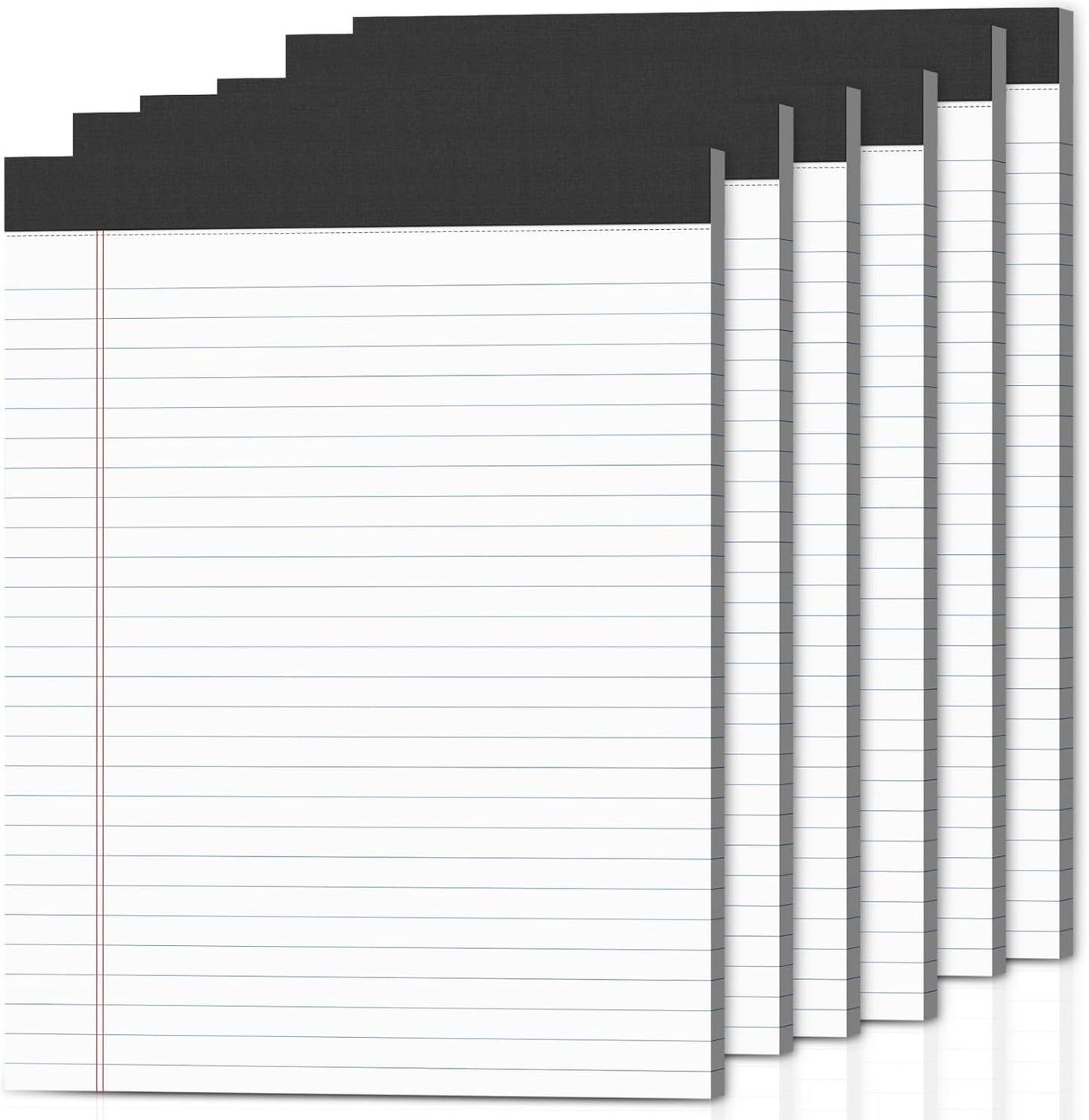 2-Pack Legal Pads 8.5"x11" Wide Ruled Note Pads - 100 Sheets (50/Pad) with Micro-Perforated Notepad & Chipboard Backing To-Do Lists Thick Lined Writing Paper Notebook for School & Office Supplies