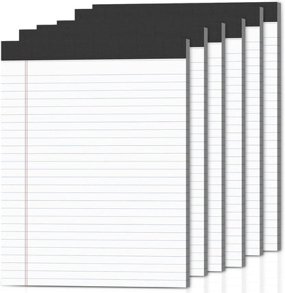 2-Pack Legal Pads 8.5"x11" Wide Ruled Note Pads - 100 Sheets (50/Pad) with Micro-Perforated Notepad & Chipboard Backing To-Do Lists Thick Lined Writing Paper Notebook for School & Office Supplies