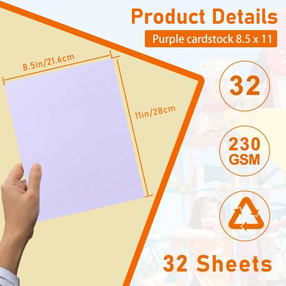 Guakicae 32 Sheets Cream Cardstock 8.5 x 11 Off White Paper, 80lb Thick Ivory Paper Card Stock for DIY Card Making, Wedding Invitations, Thank You Cards, Business Cards, Menus