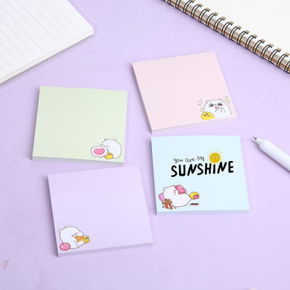 Mr. Pen- Aesthetic Sticky Notes, 3"x3", 8 Pads, 400 Sheets, 4 Designs, Cute Bear Sticky Notes, Self-Stick Note Pads Aesthetic, Perfect for Office, School, Home, Study & Organization
