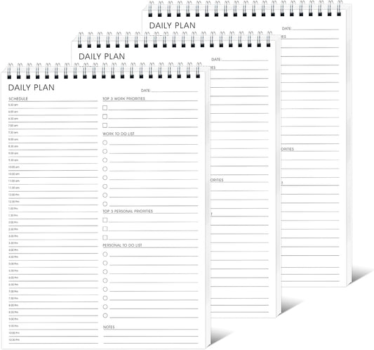 Weekly Planner Notepad,Spiral To Do List Undated Planning Pad, Weekly Organizer for Students, Weekly Agenda for Work & Daily Life, 52 Sheets, 6.5 x 9.8 in (Green)