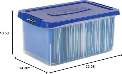 Bankers Box Heavy Duty Plastic File Box with Hanging Rails, Letter/Legal, 1 Pack (0086205)