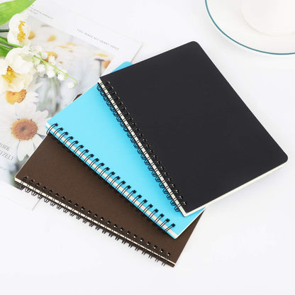 EUSOAR Spiral Lined Notebook, A5 3packs 5.5"X8.3" 120 Pages Lined Travel Notebooks Journal, Memo Notepad Sketchbook, Students College Office Business Diary Ruled Spiral Book Journal-3Colors Covers